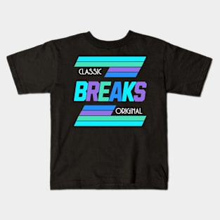 BREAKBEAT  - Classic Original Breaks (aqua/blue/purple) Kids T-Shirt
